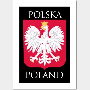 Vintage Style Poland Polish Eagle Flag Posters and Art